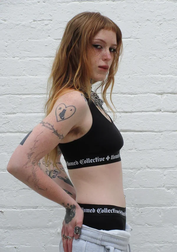 Named Classics Logo Racerback Bralette Black-3
