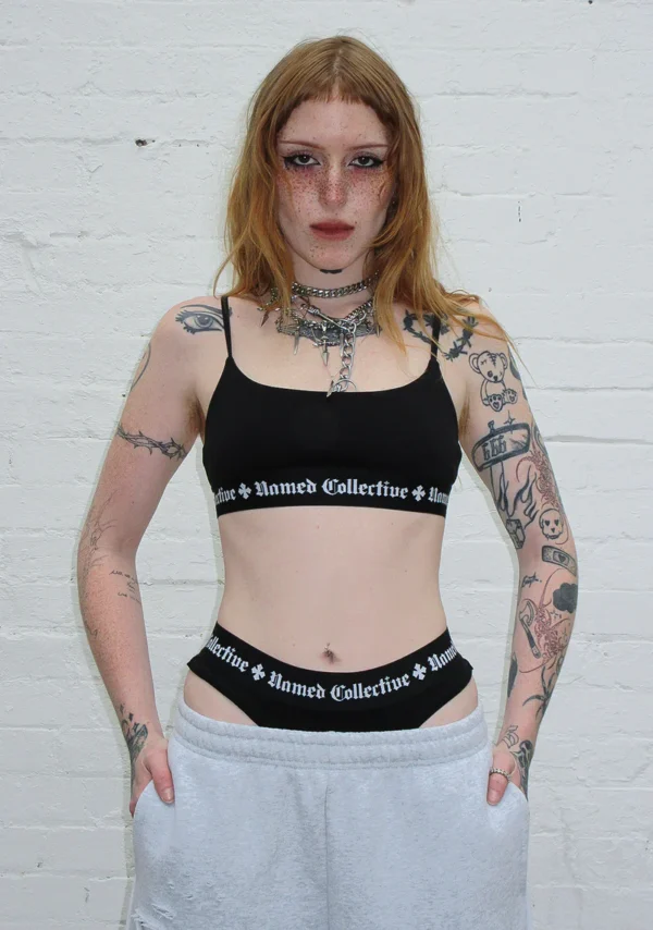 Named Classics Logo Thong Black-1