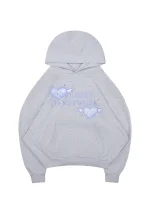 Network Glitter Pullover Hoodie Grey Marl