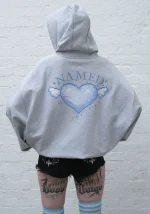 Network Glitter Pullover Hoodie Grey Marl-2