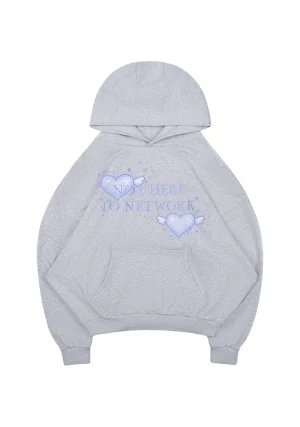 Network Glitter Pullover Hoodie Grey Marl