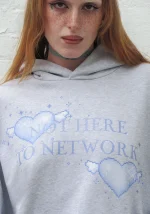 Network Glitter Pullover Hoodie Grey Marl-4