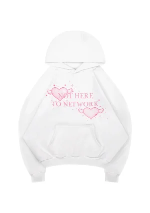 Network Glitter Pullover Hoodie White