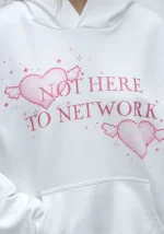 Network Glitter Pullover Hoodie White-4