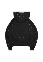 Nova Studded Polka Dot ZIP Hoodie Black-6
