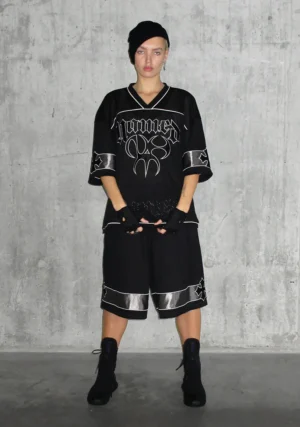 Nth Active Airtex Mesh Oversized Jersey Black-1