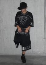 Nth Active Airtex Mesh Oversized Jersey Black-4