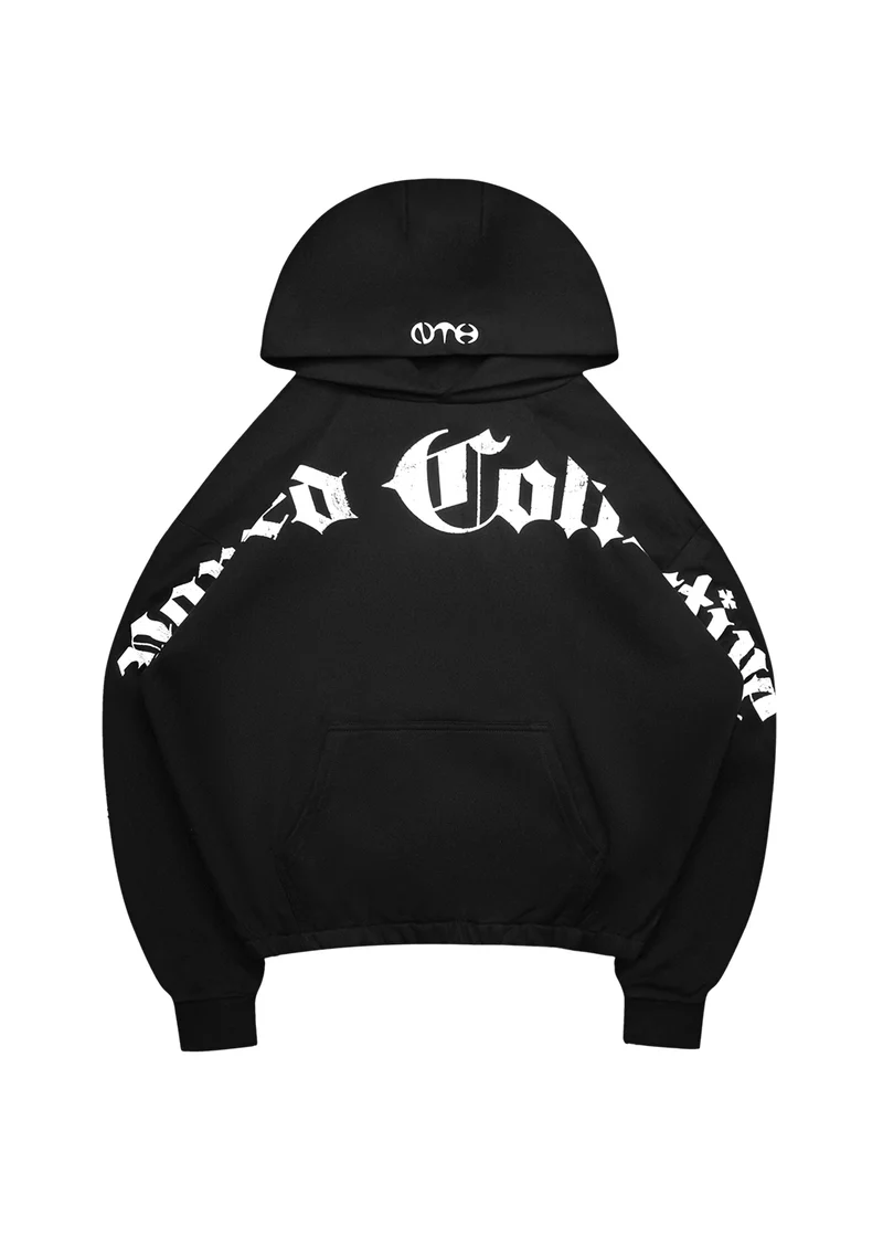 Nth Active Old English Oversized Pullover Hoodie Black Nth Active Old English Oversized Pullover Hoodie Black