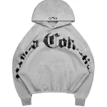 Nth Active Old English Oversized Pullover Hoodie Grey Marl