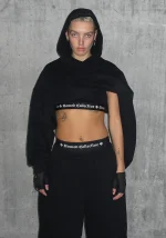 Nth Active Oversized Pullover Hoodie Black-2