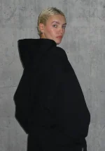 Nth Active Oversized Pullover Hoodie Black-3