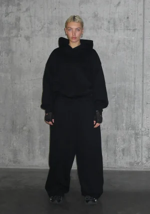 Nth Active Oversized Pullover Hoodie Black-4