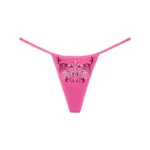 Obsession Rhinestone Thong Hot Pink