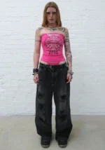 Obsession Rhinestone Tube Top Hot Pink-2