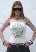 Obsession Rhinestone Tube Top White-4