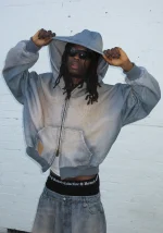 Off Grid Denim Effect ZIP Hoodie Washed Blue_1