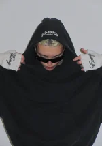 Old English Pullover Hoodie Washed Charcoal-5