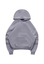 Old English Pullover Hoodie Washed Vintage Grey