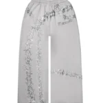 Omen Rhinestone Oversized Sweatpants Smoke Grey