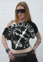 Outlaw Off The Shoulder Top Black-1