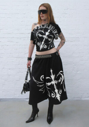 Outlaw Oversized Sweatshorts Black-1