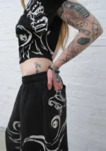 Outlaw Oversized Sweatshorts Black-6