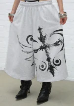 Outlaw Oversized Sweatshorts Grey Marl-5