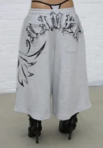 Outlaw Oversized Sweatshorts Grey Marl-6