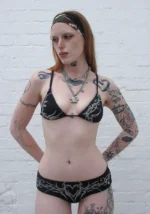 Phantom Rhinestone Micro Hotpant Bikini Bottoms Black-2