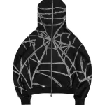 Poison Rhinestone ZIP Hoodie Black