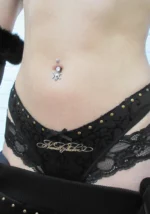 Rebel Double Layer Lace Thong Black-3