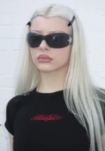 Rebel Lace Up Baby Tee Black And Red-4