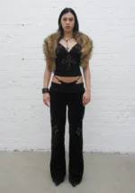 Rebel Studded Cami Top Black-4