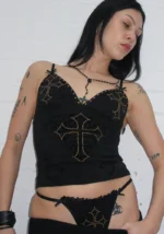 Rebel Studded G-string Black-2