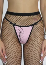 Risk Logo Thong Baby Pink-1