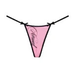 Risk Logo Thong Baby Pink