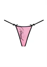 Risk Logo Thong Baby Pink
