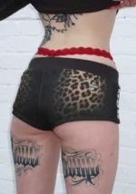 Rumour Studded Micro Shorts Leopard-2