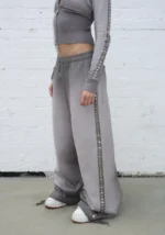 Rumour Studded Oversized Sweatpants Gradient Grey-2