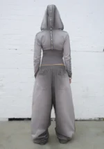 Rumour Studded Oversized Sweatpants Gradient Grey-3