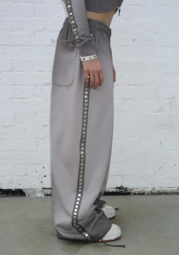 Rumour Studded Oversized Sweatpants Gradient Grey-5