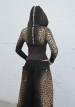Rumour Studded Oversized Sweatpants Leopard-2