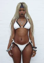 Secrets Double Layer Thong Bikini Bottoms White-1