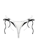 Secrets Double Layer Thong Bikini Bottoms White