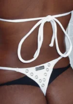 Secrets Double Layer Thong Bikini Bottoms White-3