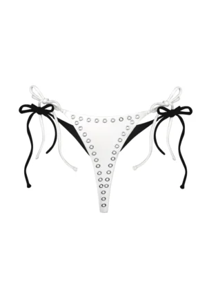 Secrets Double Layer Thong Bikini Bottoms White