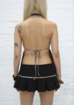 Spoilt Backless Halterneck Top Black-5