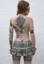 Spoilt Backless Halterneck Top Tree Camo-2