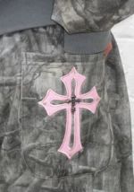 Spoilt Oversized Sweatshorts Tree Camo-4