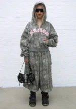 Spoilt Oversized Sweatshorts Tree Camo-5